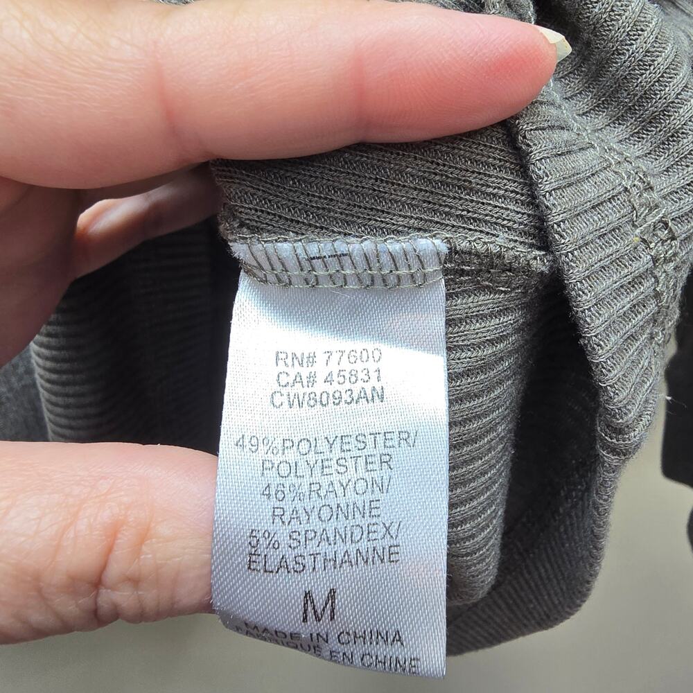 Cozy Ribbed Henley Top - Gray - Picture 5 of 6